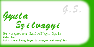 gyula szilvagyi business card